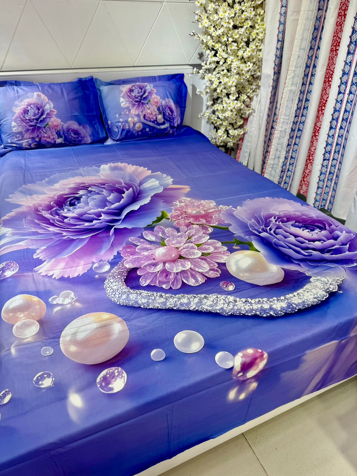 hd print bed shit purple daimond