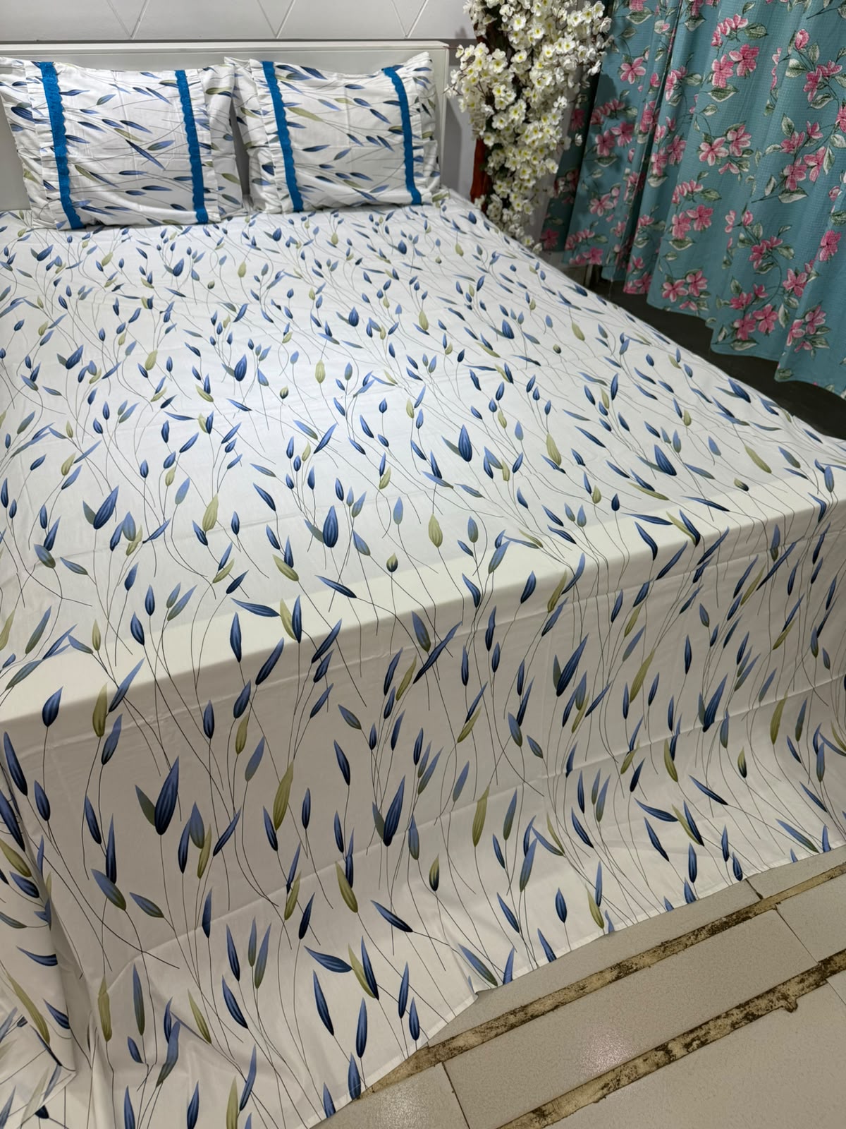 bed sheet pastel garden sada
