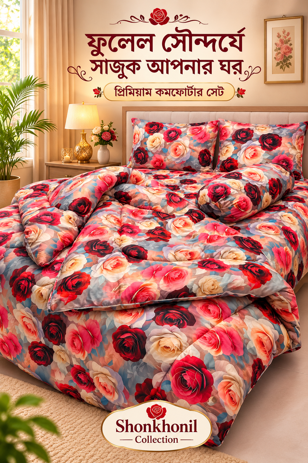 comforter 5pis set 3d hazar golap