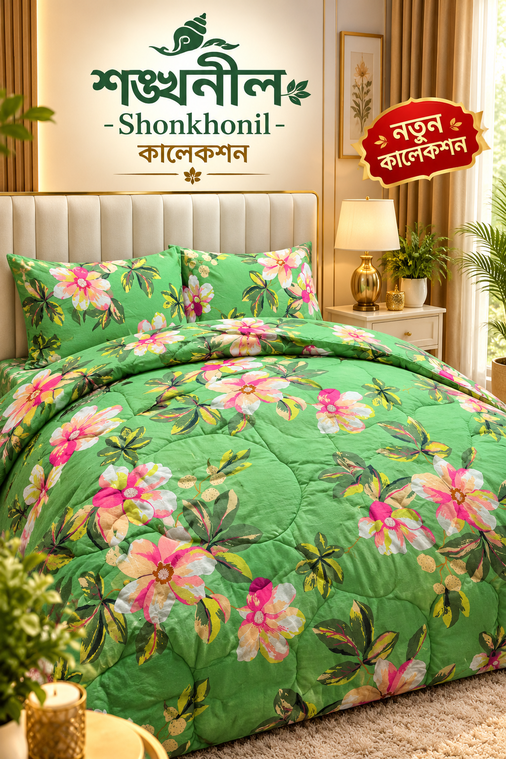 comforter 5pis greeny