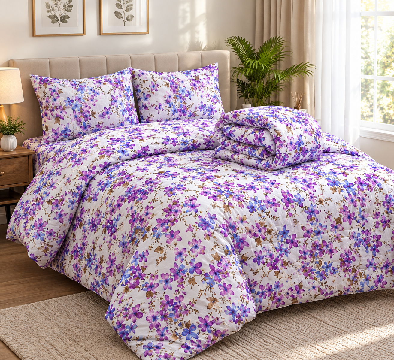 comforter  5pis shuli  purple